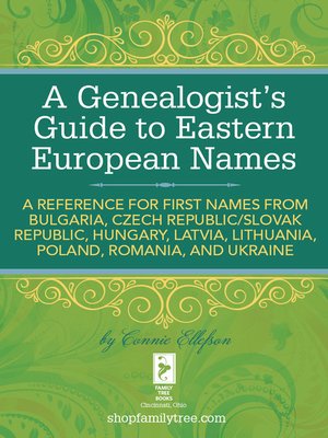 cover image of A Genealogist's Guide to Eastern European Names